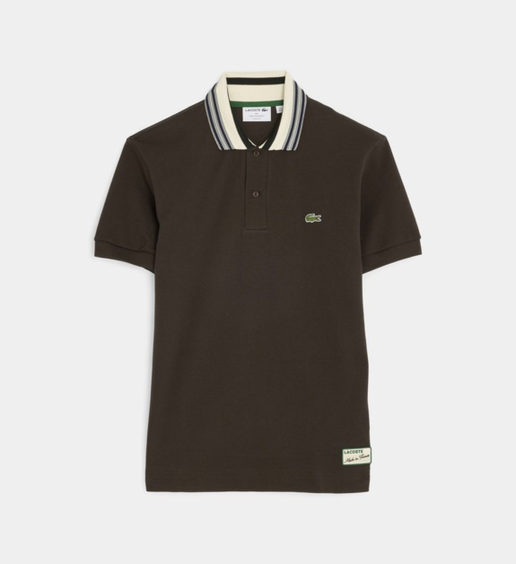 Polo droit Mc Rib signature col rayé en coton