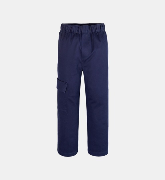 Pantalon cargo droit en twill de coton mélangé