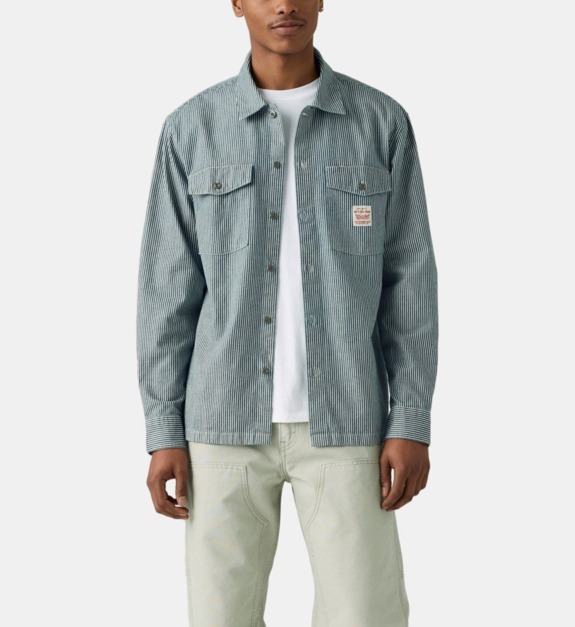 Chemise droite à rayures