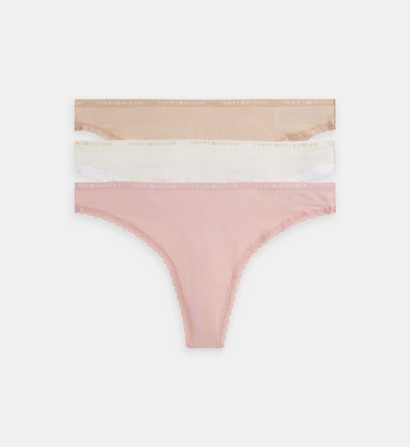 Slips Tommy Hilfiger 3 PACK LACE THONG T8