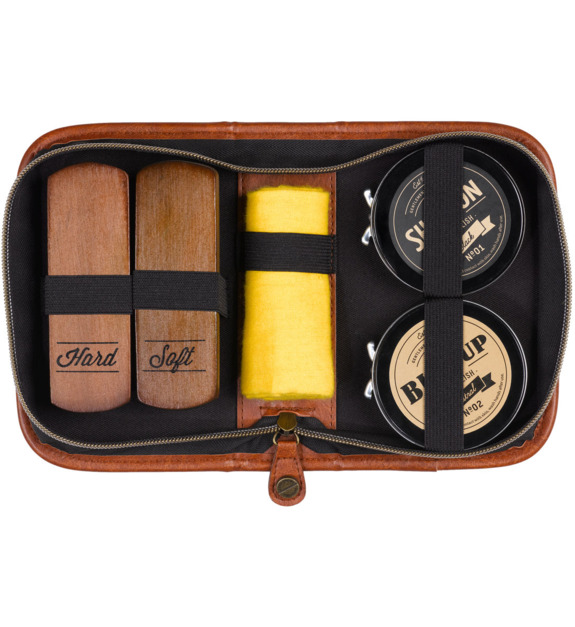 gentlemen's hardware - Kit de cirage pour chaussures en toile anthracite - Multicolore