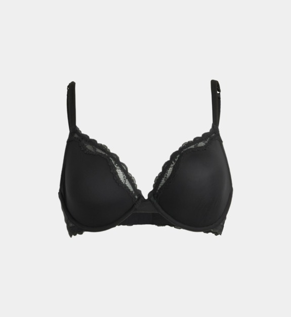 calvin klein - Soutien-gorge balconnet Soft Sheer Lace - Noir