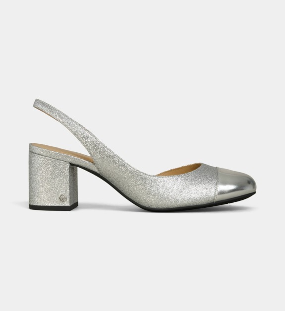 michael kors - Slingbacks Perla Flex en cuir argenté - Argenté