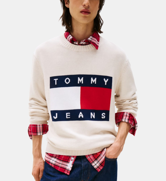 Pull droit drapeau signature - vue 2