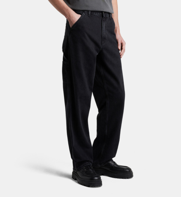 Jean droit décontracté Single Knee coton - vue 3