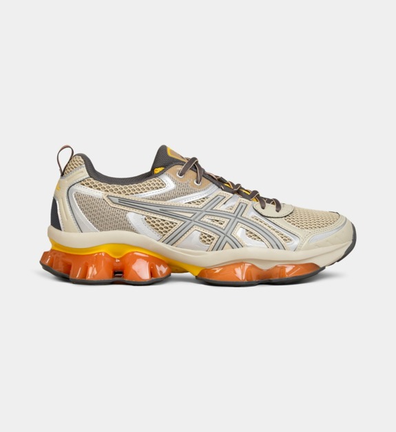 asics - Baskets basses Gel-Quantum Kinetic effet mesh et glossy - Beige