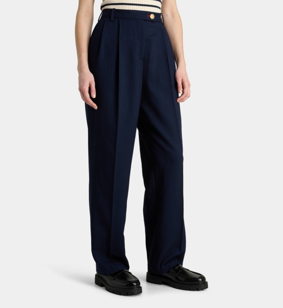 tommy hilfiger - Pantalon tailleur large à pinces Sofia Richie Grainge x Tommy Hilfiger - Bleu