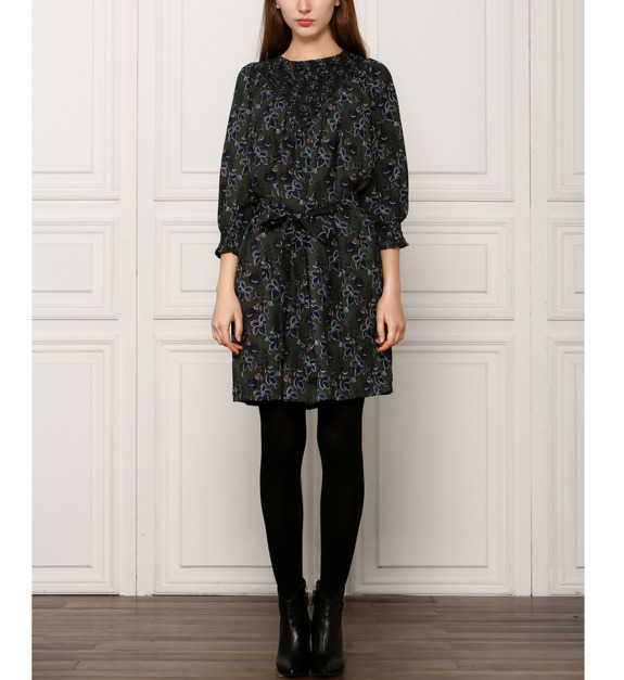 see u soon - Robe courte fluide fleurie - Multicolore