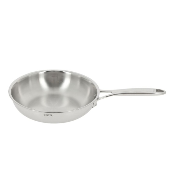 cristel - Castel'Pro - Poêle sautoir fixe en inox Ø20 cm - Argenté