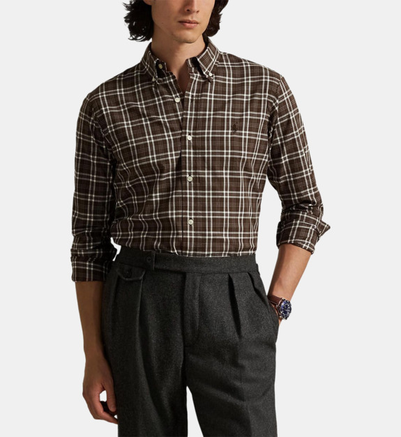 Chemise ajustée à carreaux signature - vue 4