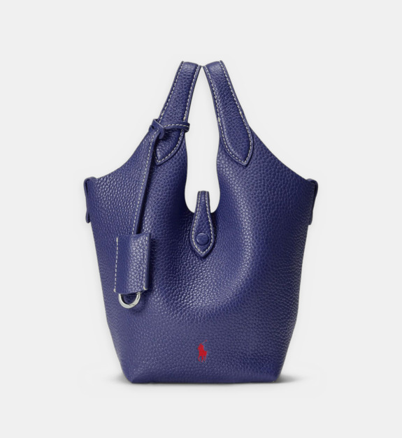 polo ralph lauren - Sac à main Polo Play en cuir - Bleu