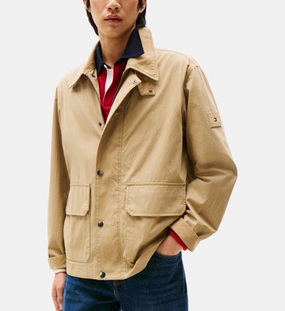 Blouson droit en coton mélangé - vue 2