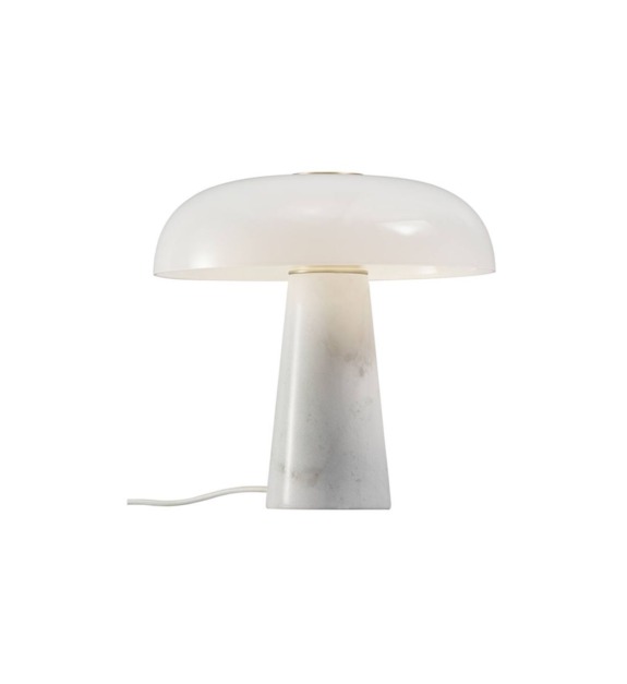 Lampe à poser Glossy marbre blanc H32 cm