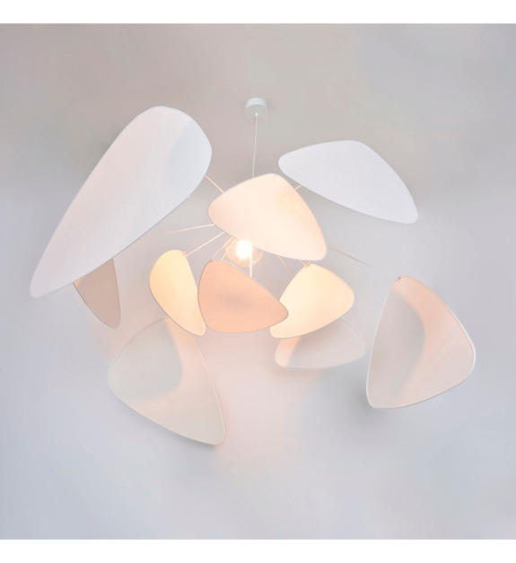 SCREEN - Suspension Murano blanc Ø110 cm