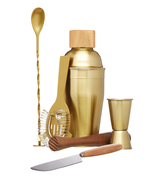 bar craft - Coffret -  cocktail - 6 pièces - Jaune