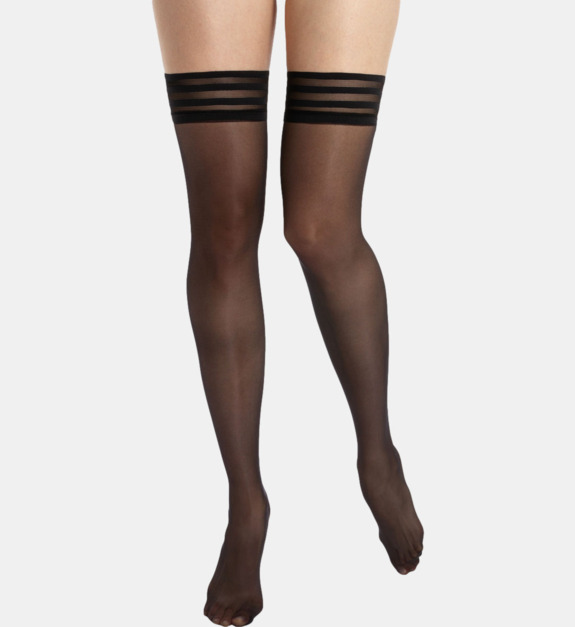 le bourget - Bas-top transparents satinés 20D - Noir