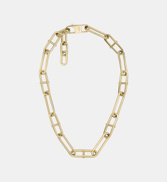 Fossil Collier Heritage Maille Doré - vue 2