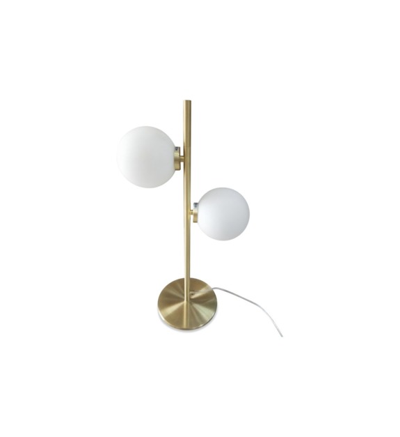 Lampe+à+poser+Edmond+2+lumieres+blanc+et+dore+L27+x+P17+x+H53+cm