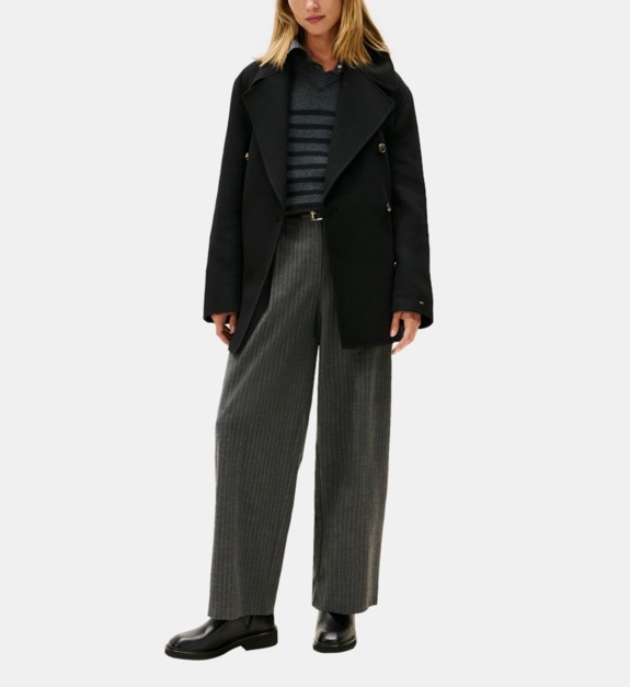 Manteau mi long droit