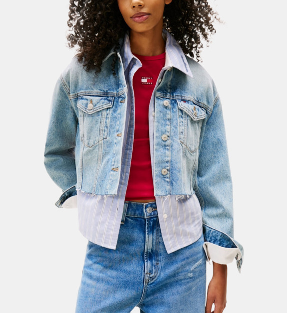 Veste Tommy Hilfiger CROPPD TRCKR JKT RWB DW0DW21063 EU