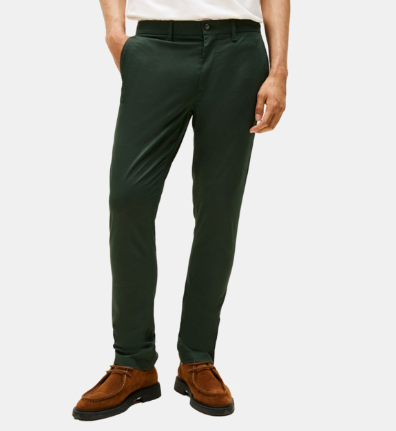 Pantalon slim géométrique en coton - vue 3