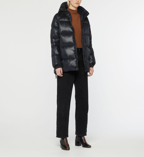 canada goose - Doudoune Cypress brillante courte capuche - Noir