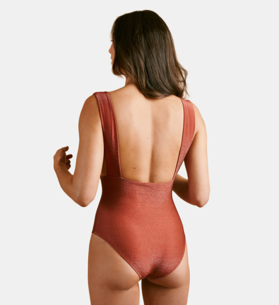 anja - Maillot de bain 1 pièce Le Plongeant - Doré