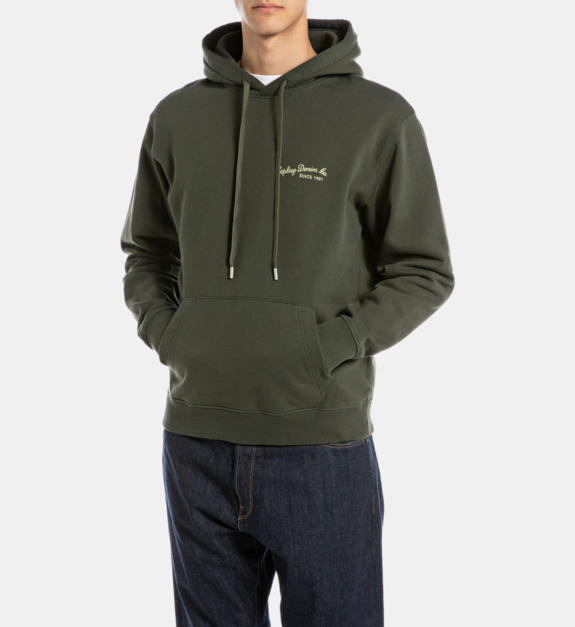 replay - Sweat droit en coton - Vert