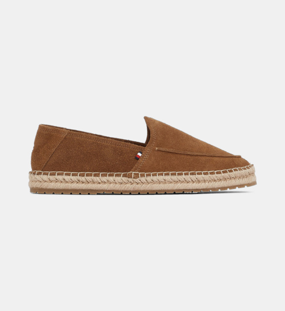 tommy hilfiger - Espadrilles en cuir signature - Marron