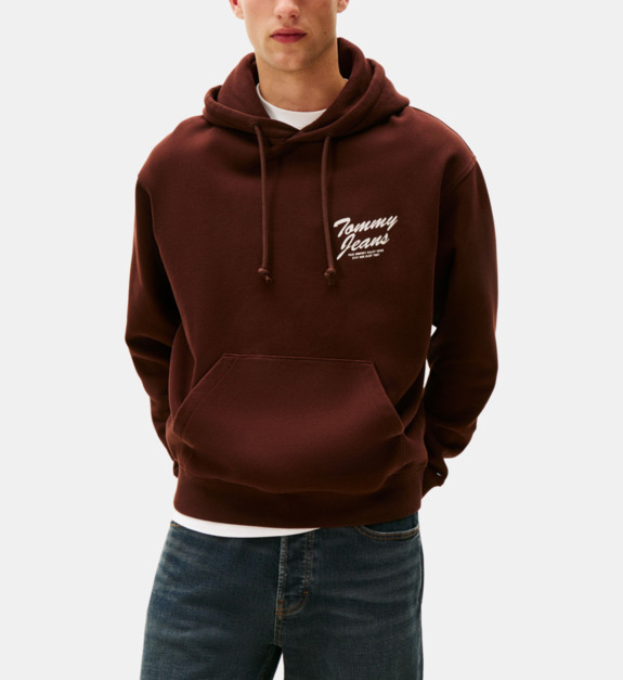 Sweat à capuche droit imprimé