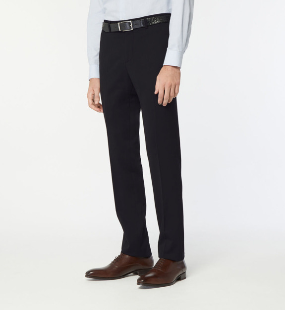 comptoir gl - Pantalon de costume ajusté Jonet laine mélangée - Noir