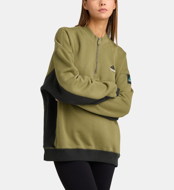 Haut adidas Equipement Blocked Demi Zip - vue 9