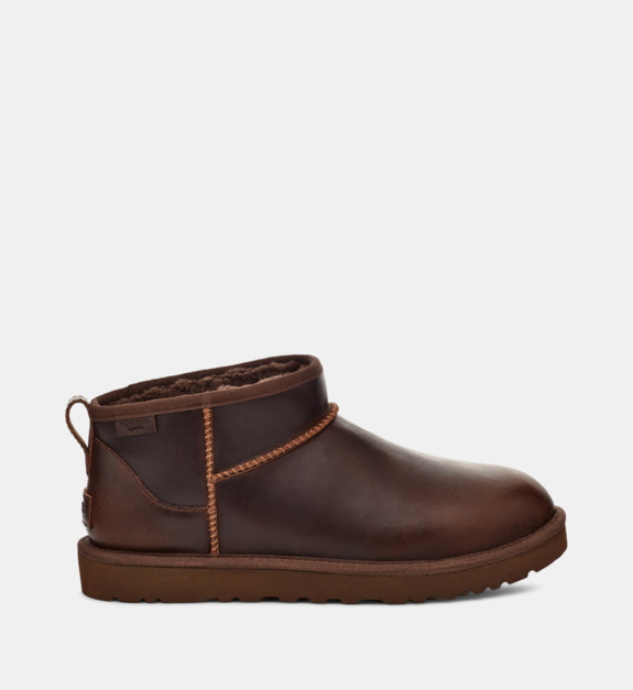 Bottes UGG CLASSIC ULTRA MINI LTHR REGEN pour Homme