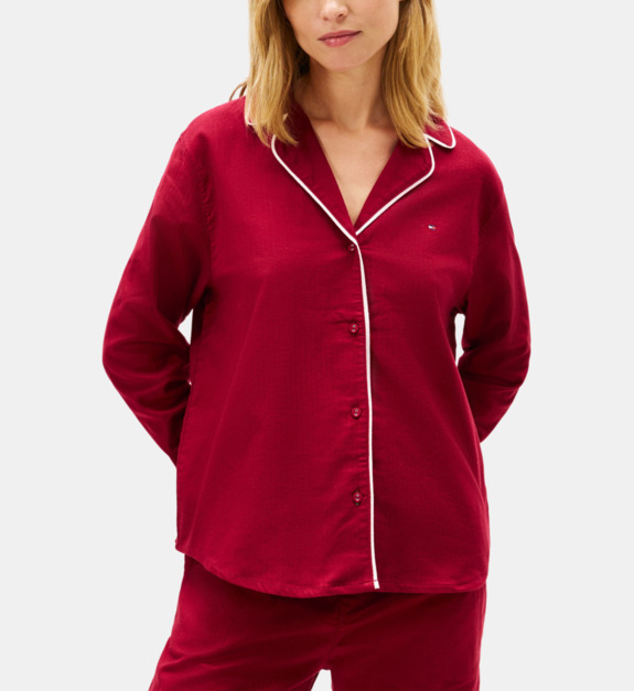 Chemise de pyjama droite en coton - vue 2