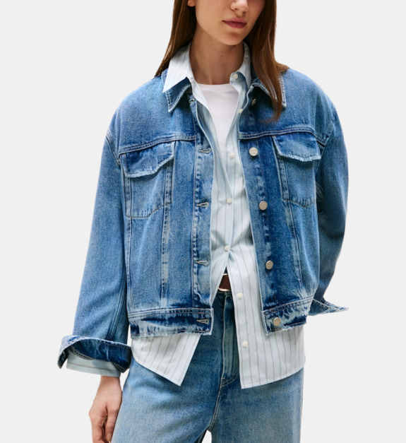 Veste classique droite en coton