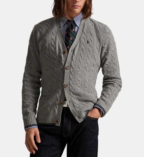 Gilet droit maille torsadée - vue 4