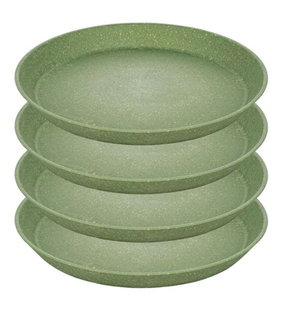 koziol - Lot de 4 assiettes Bio ciecular Connect Ø20,5 cm vertes - Vert