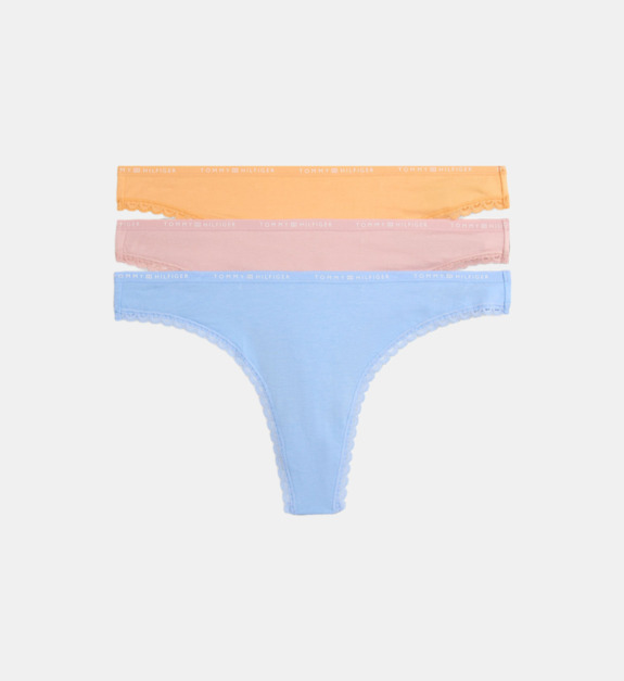 Slips Tommy Hilfiger 3 PACK LACE THONG T8 - vue 2