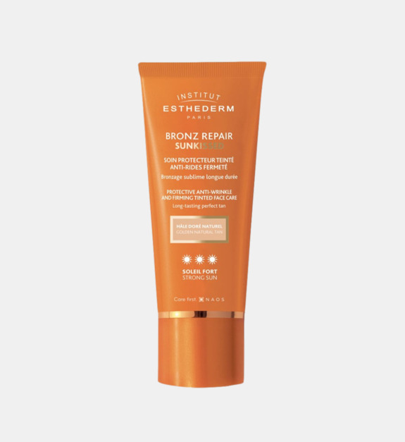 institut esthederm - Bronz repair sunkissed - Soin Protecteur Teinté Anti-rides Fermeté Soleil Fort -