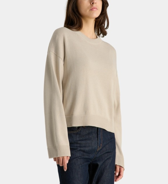 Pull ajusté court en coton