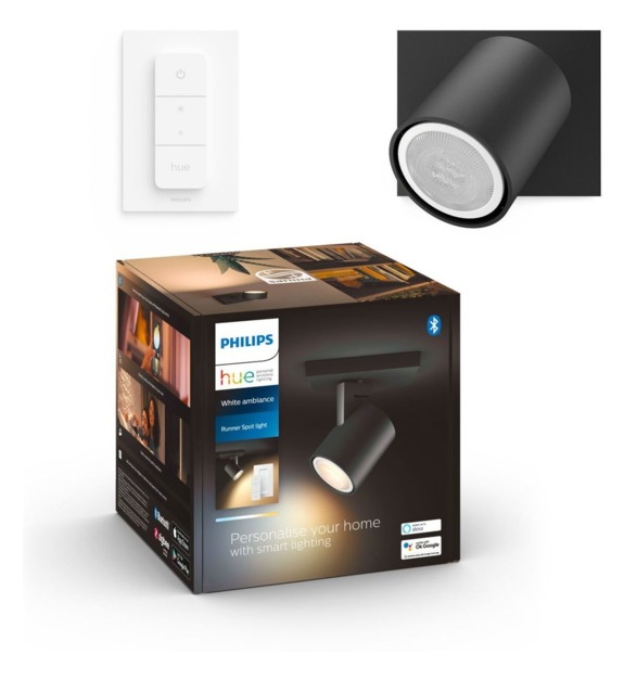 Spot patère - PHILIPS HUE - Runner noir