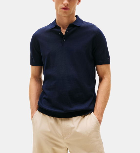 Polo en mérinos en laine