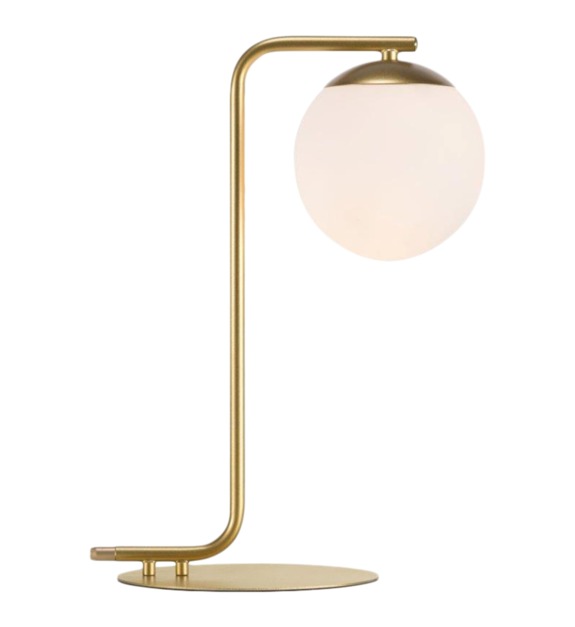 Lampe de table Grant verre et laiton doré 40W