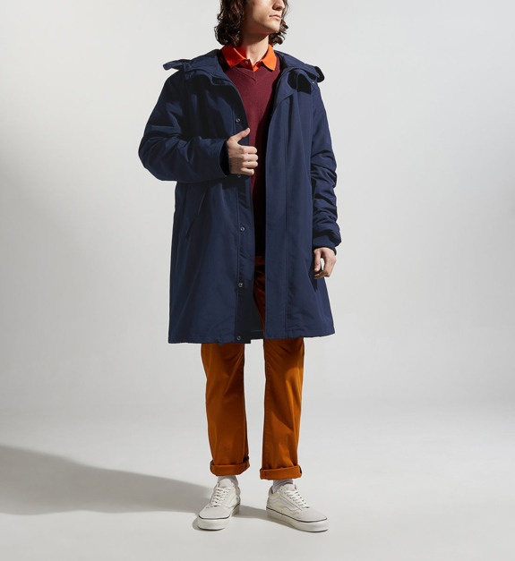 galeries lafayette - Parka Narka mi longue - Bleu