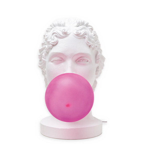 Lampe de table GRACE blanche et rose