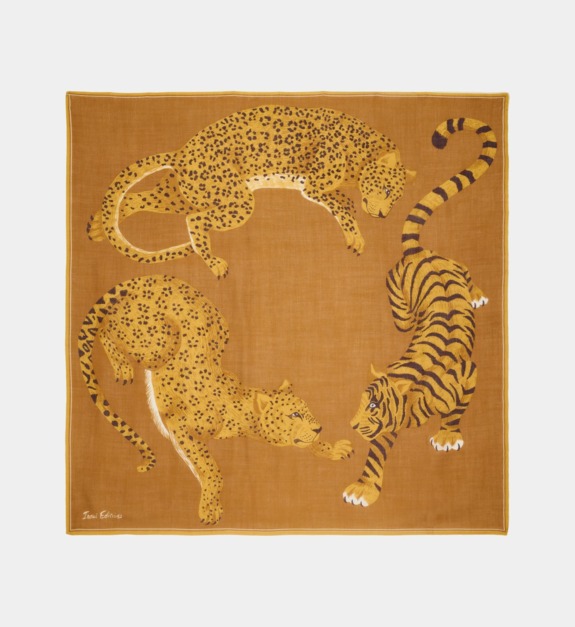 inoui editions - Carré Jorgen en laine à motif animalier - Multicolore