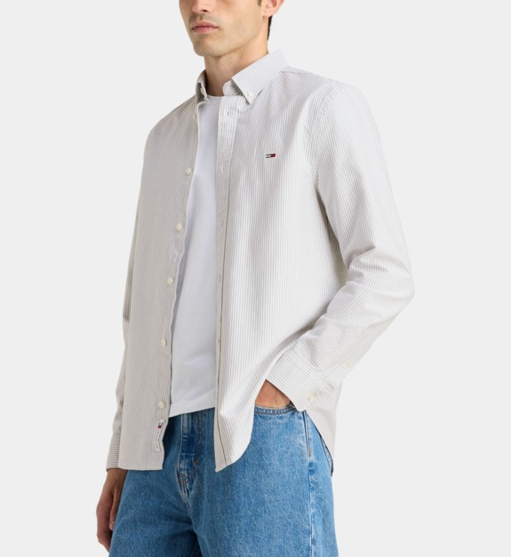 Chemise slim coton fines rayures - vue 3