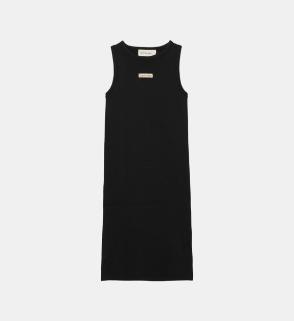 Robe débardeur courte ajustée côtelée