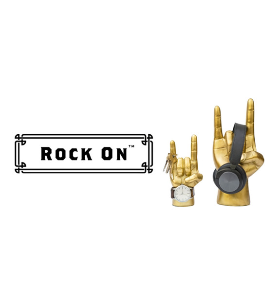 Support+casque+decoratif+Gold+Rock+On+Stand