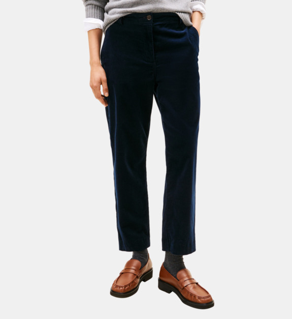 Pantalon slim côtelé signature